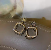 Premium Geometric Black & Golden- Anti Tarnish & Waterproof